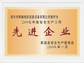 2007年度安全生產(chǎn)工作先進(jìn)企業(yè)